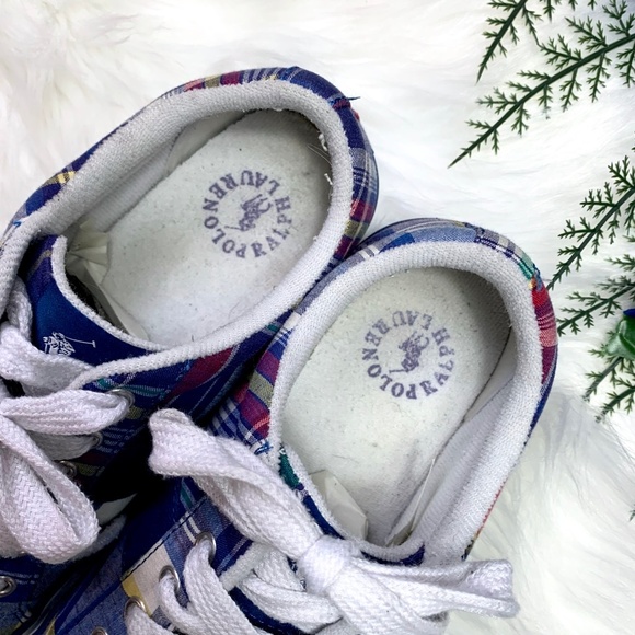 🚫SOLD! |•POLO RALPH LAUREN•|Plaid Fashion Sneaker - Picture 4 of 8